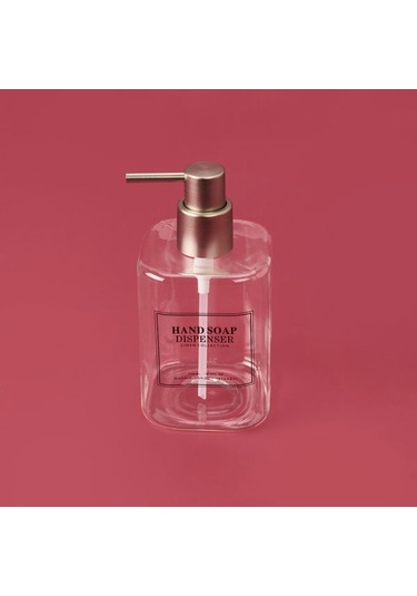 Mien Kare Borosilikat Cam Sıvı Sabunluk - Şeffaf / Gri Şeffaf / Gri
