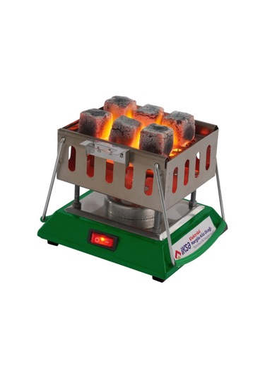 Kare Krom Elektrikli Nargile Köz Ocağı