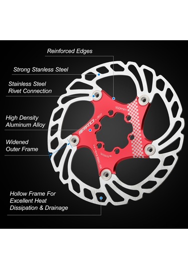 Ranyeek 6 Vidalı Yüzer Fren Diski - 160/180/203mm Mtb Ve Yol Bisikletleri İçin Altın