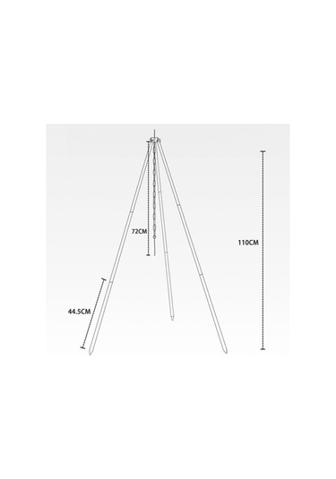 Wondernest Tripod Titanyum Standı Şık Shınetrıp Renk Pot Pişirme Piknik Kamp İçin Asılı Alüminyum Alaşımlı Açık A073 - Ju Gri
