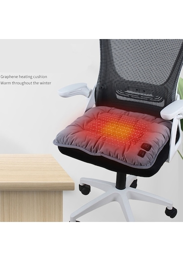 45 X 45 X 5 Cm Usb Kış Isıtma Koltuk Minderi Isıtıcı Siyah