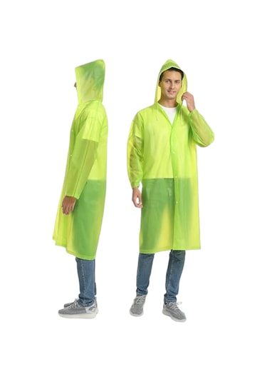 Tezzgelsin Erkek Rüzgar Geçirmez Kapüşonlu Yağmurluk Yeşil
