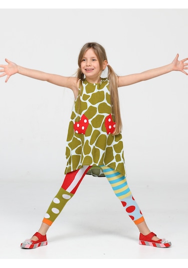 Casabony Multi Color Clown Kız Tayt Çok Renkli