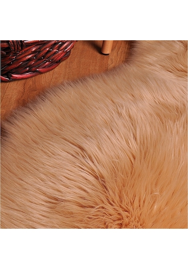 Soft Peluş Kuzu Postu Camel