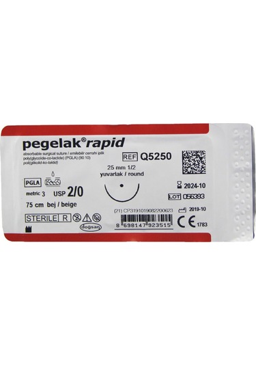 Doğsan 2/0 25 MM Yuvarlak 1/2 75 CM Emilebilir Cerrahi İplik