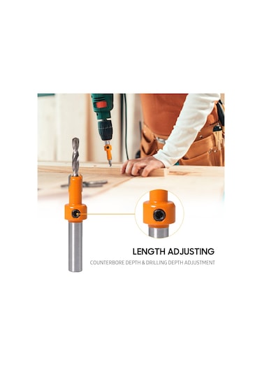 Hallow Ağaç İşleme Havşa Matkap Ucu Seti Yuvarlak 5 Adet 8 MM