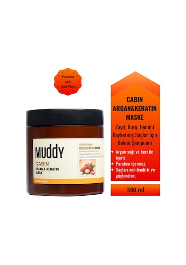 Muddy Cabin Argan & Keratin Maske 500 ML