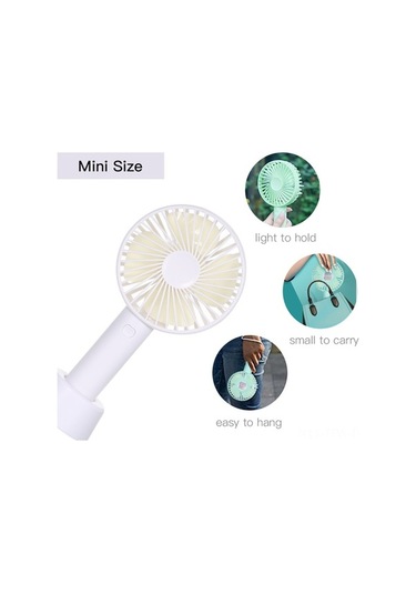 Fortunelane Usb Şarjlı Taşınabilir Masaüstü Fan, Elde Kullanım İçin Temiz, Hız Ayarlı, Beyaz