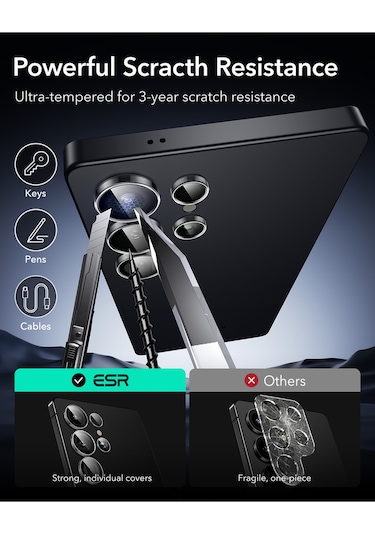 Samsung Uyumlu  S25 Ultra Kamera Lens Koruyucu Şeffaf