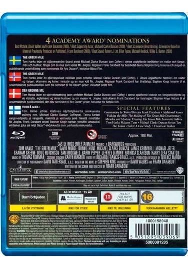 Yeşil Yol - The Green Mile Blu Ray İthal Ürün
