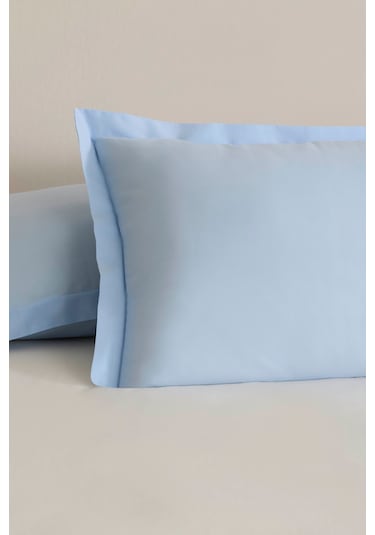 Karaca Home Basic Volanlı 2'li Yastık Kılıfı Mavi 50x70 Cm Mavi