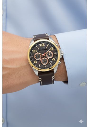 For Motion Erkek Kol Saati Altın Ve Gümüş Renk, Siyah Kadran - 010658f, 2 Yıl Garantili Bakır For Motion Erkek Kol Saati Altın Ve Gümüş Renk, Siyah Kadran - 010658f, 2 Yıl Garantili Bakır