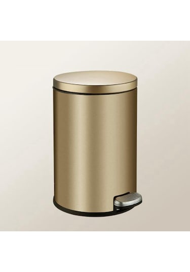 Suntek Magideal  Yuvarlak Adımlı Çöp Kovası Toz Kutusu Eller Altın