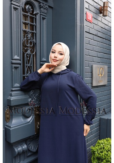 Kadın Lacivert Aerobin Uzun Kapşonlu İkili Takım T0219 Lacivert