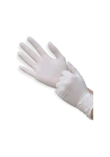 Lateks Pudralı Tek Kullanımlık Hijyen Ameliyat Eldiveni 100'lü M