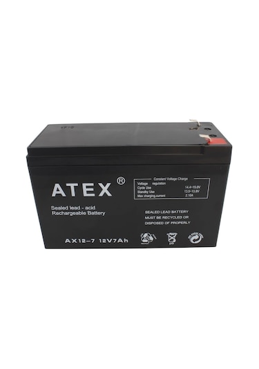 Atex AX-12 V 7 AH Bakımsız Kuru Akü