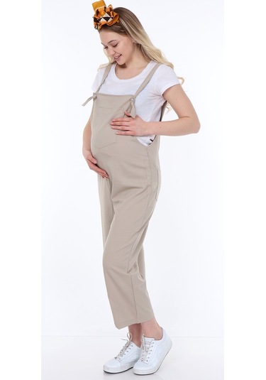 Luvmabelly Myra6101 - Bej Hamile Salopet-bej