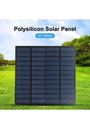 Mufunye 12v 3w Siyah Güneş Paneli - Ipx6 Su Geçirmez, %18.6 Dönüşüm Oranı, 145x145mm Polikristal Lamine Dıy Güneş Enerji Üretim Modülü