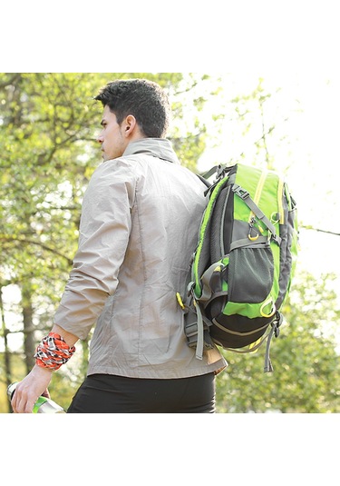 Wezone 40l Ultra Hafif Seyahat Sırt Çantası - Dayanıklı Nylon, Laptop Bölmeli, Erkek/kadın İçin Siyah