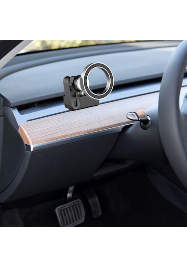 Tesla Telefon Tutucu İçin Manyetik Araç Montajı Kaymaz Darbeye Dayanıklı Telefon Braketi