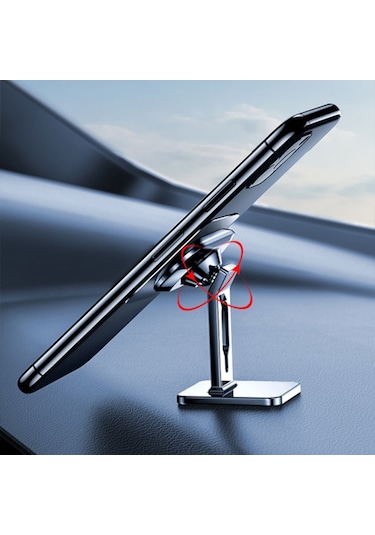 Ally Manyetik Mıknatıslı Stand Tipi Telefon Araç Tutucu (302389054)-Siyah