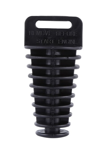 Kosona Motosiklet Atv Egzos Borusu Koruması 27-48mm Tapered Fit Su Ve Nem Engelleme Siyah Kauçuk Tıkanıklığı