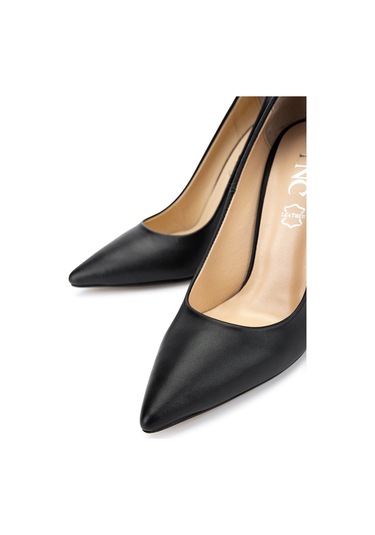 Tamer Tanca Kadın Hakiki Deri Siyah Deri Topuklu Ayakkabı 1027 253 Bn Ayk Y25 Sıyah Dr Siyah