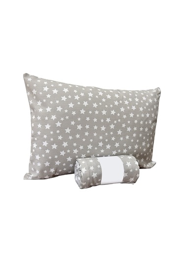 Ranforce Battal Boy Lastikli Çarşaf Ve Yastık Kılıfı Gri