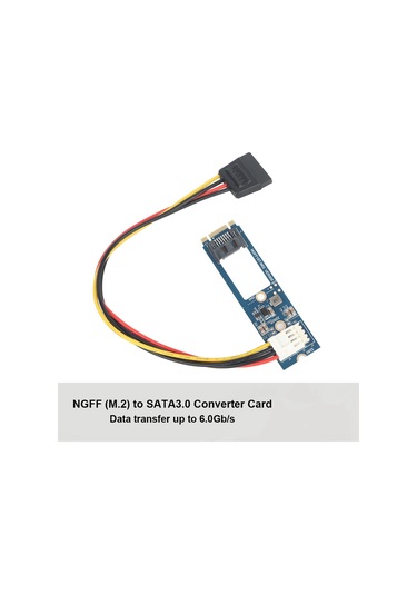 Yaozixa M.2 Ngff Sata Dönüştürücü Adaptörü, 6.0gb/s Veri Transferi, 4-pin Güç Kablosu, 2230/2242/2260/2280 Destekli, Sürücü Gerektirmez