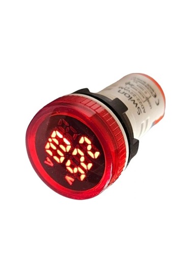 Ad22-22va 22mm Voltampermetre 50-500v 0-100a Ac Kırmızı