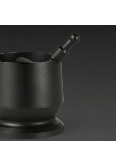 Wezone 304 Çelik Kahve Toz Toplayıcı 51-54mm, Kapağıyla, Easy Use, Smooth Toz Dağıtımı, Espresso Aletleri Seti, Siyah Siyah