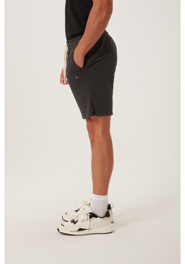 Erkek Golf Nakışlı 2 Iplik Şort Antrasit