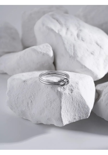 Sılverme 925 Ayar Gümüş Çift Deniz Düğüm Halkası 388928136 Gümüş