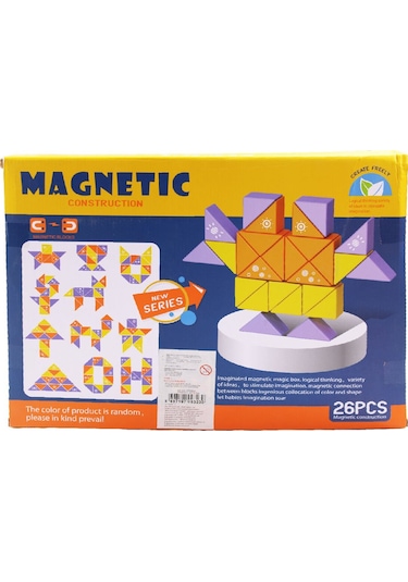 26 Parça Manyetik Bloklar 3d Puzzle Eğitici Zeka Oyunu - Mıknatıslı Yapı İnşa Seti