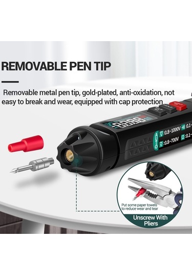 Butu Aneng Çok İşlevli Akıllı Ölçüm Yüksek Hassasiyetli Multimetre, Model: A3008 Aksesuarlarla Birlikte