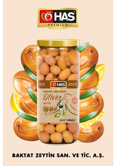 Has Premium Edremit Çizik Yeşil Zeytin 500 G