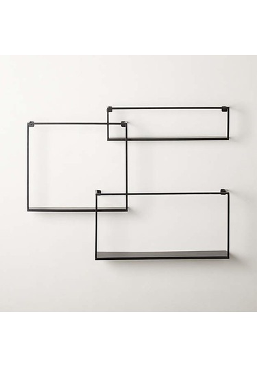 Raf Banyo Raf Modelleri Metal 3'Lü Banyo Rafı Siyah