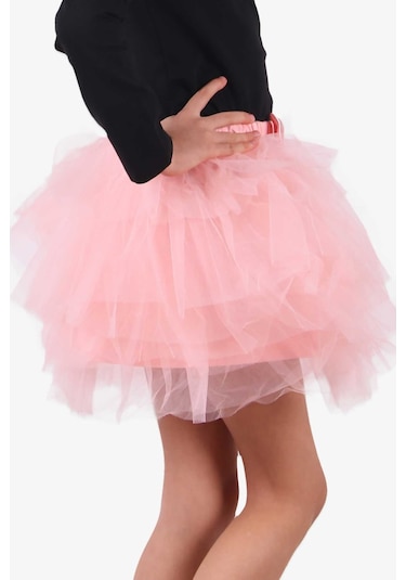 Breeze Kız Çocuk Tütü Etek 8-12 Yaş, Somon Pembe