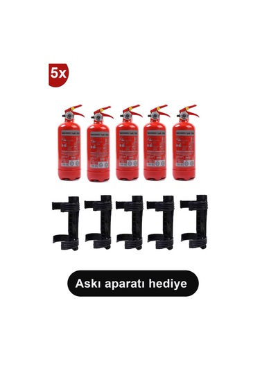 Yangın Tüpü Söndürücü Askısı Plastik 5 adet , 1 kg 5 Adet Araç Tü