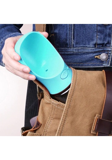 Keyfi Sepet Kilitlenebilen Taşınabilir Evcil Hayvan Suluğu Seyahat Kabı 350 ML