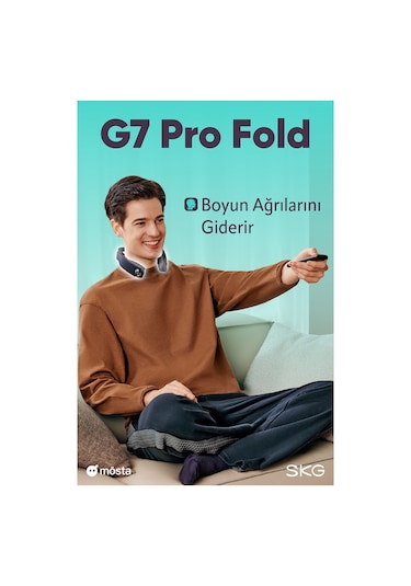 Skg G7 Pro Fold Tens-Ems Akıllı Boyun Masaj Aleti/Robotu, Mobil App Desteği, Özel Isı Terapisi Lacivert