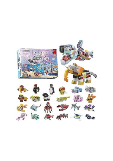 2023 Noel Geri Sayım Takvimi - Çocukların Advent Geleneği İçin 24 Deniz Hayvanı Oyuncağı