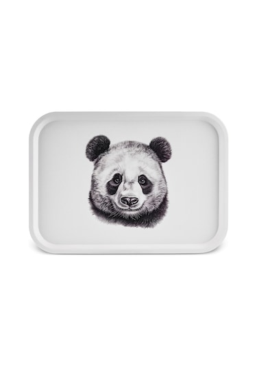 Karaca  Apricot Biome Panda Desenli Dikdörtgen Tepsi