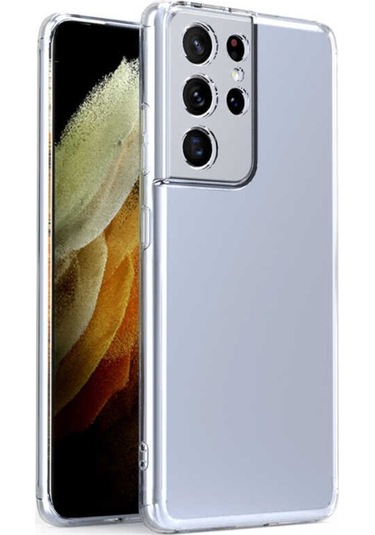 Galaxy S21 Ultra Kılıf Zore Kamera Korumalı Süper Silikon Renksiz