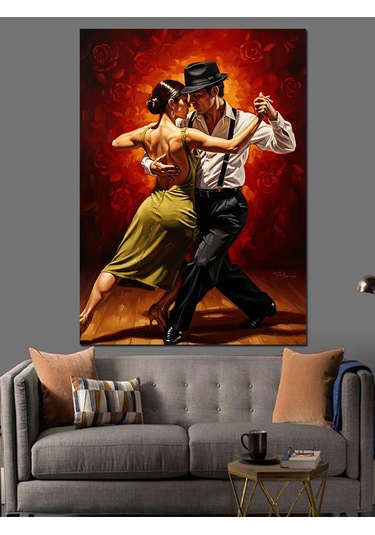 Aşkın Dansı Tango Portresi Dekoratif Kanvas - Mdf Ahşap Tablo