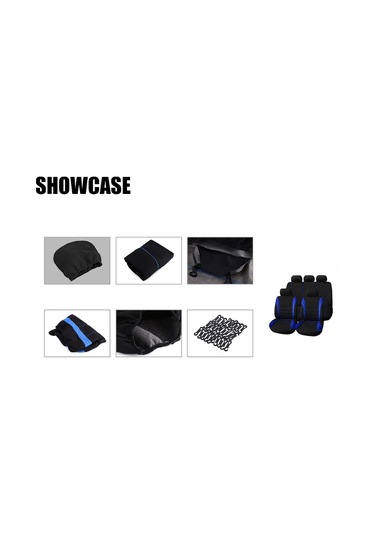 Padalink Otomobil Koltuk Koruyucu Seti 9 Parça - Kumaş, Tüm Mevsim Kullanıma Uygun, İç Döşeme Dekorasyonu Ve Koruması, Gri Renk