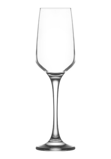 LAV Lal Cam Şampanya Kadehi 6'lı 230 ml Ayaklı (Kahve Yanı/Kokteyl Bardağı)