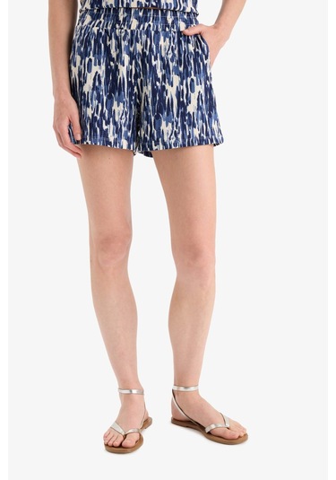 Defacto Regular Fit Desenli Cepli Bürümcük Şort F4442ax25smnv42 Lacivert