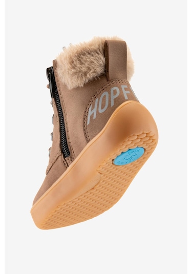 Hopfrög Furry Boots Kahverengi Meşe Barefoot Çocuk Botu Kahverengi