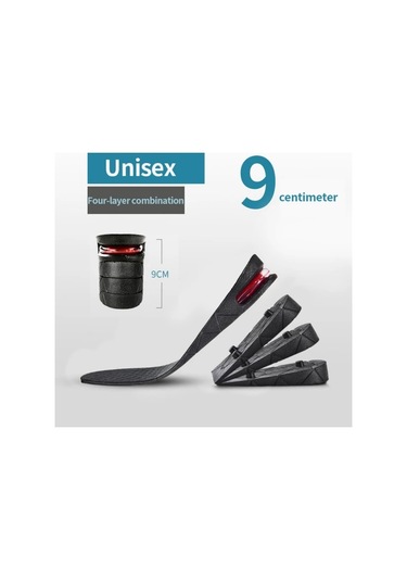 Hightower 3,54 İnç Ayarlanabilir Yükseklik Görünmez Topuk Yükseltici - Hava Yastıklı